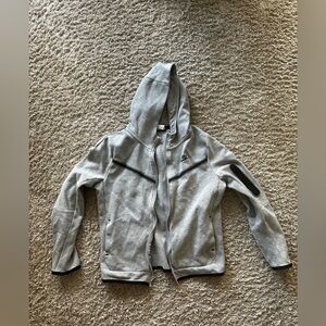 Nike Tech Youth Grey Zip-up Hoodie Size XL